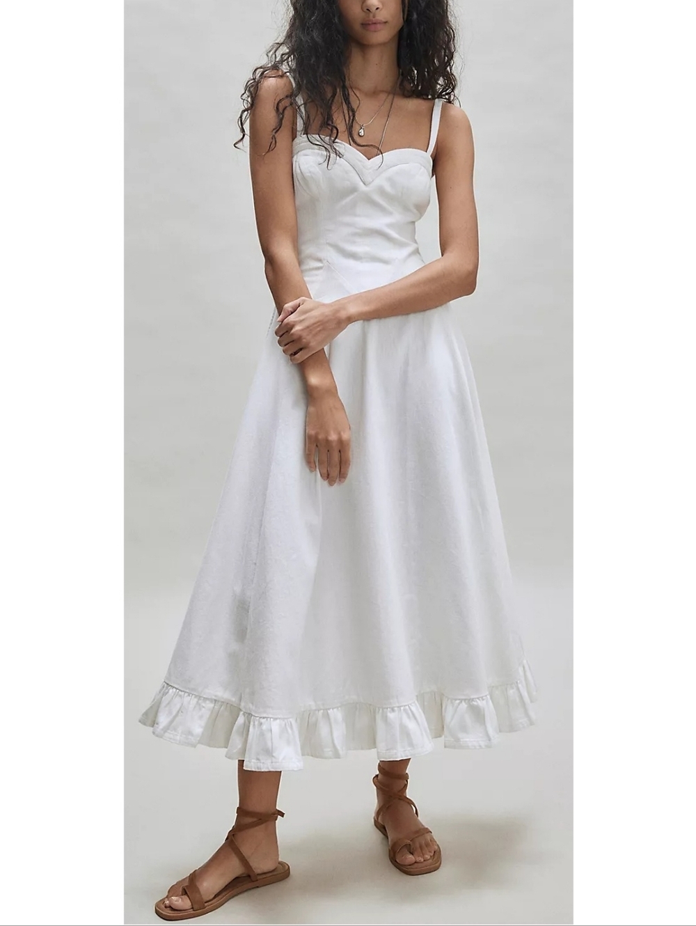 NWT Free People Another Season Midi Dress White
